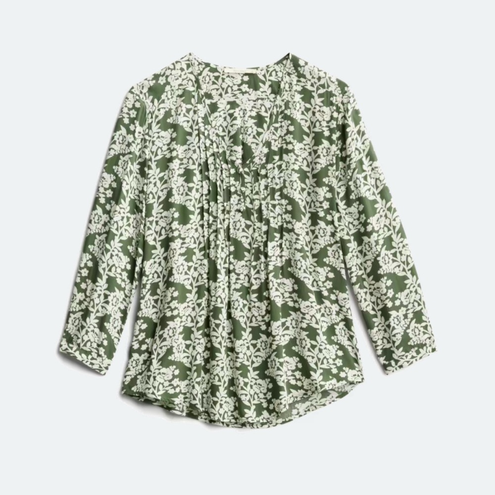 Green Floral women’s blouse